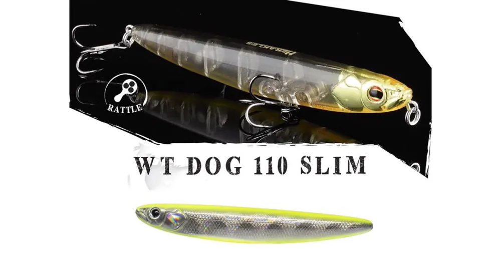 Herakles WT-Dog 110 Slim 11cm 13,5gr Chartreuse Shine wobbler Meest Verkocht