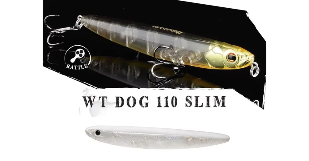 Herakles WT-Dog 110 Slim 11cm 13,5gr White Impact wobbler Lage Kosten