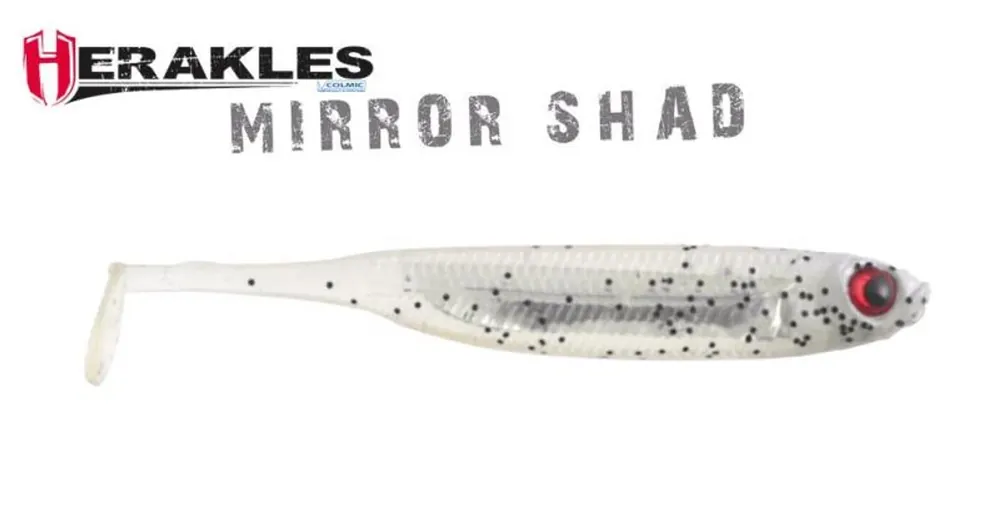 Herakles Mirror Shad 3,2" 8,1cm Ghost gumihal 6 db/csg Fabrieksprijs