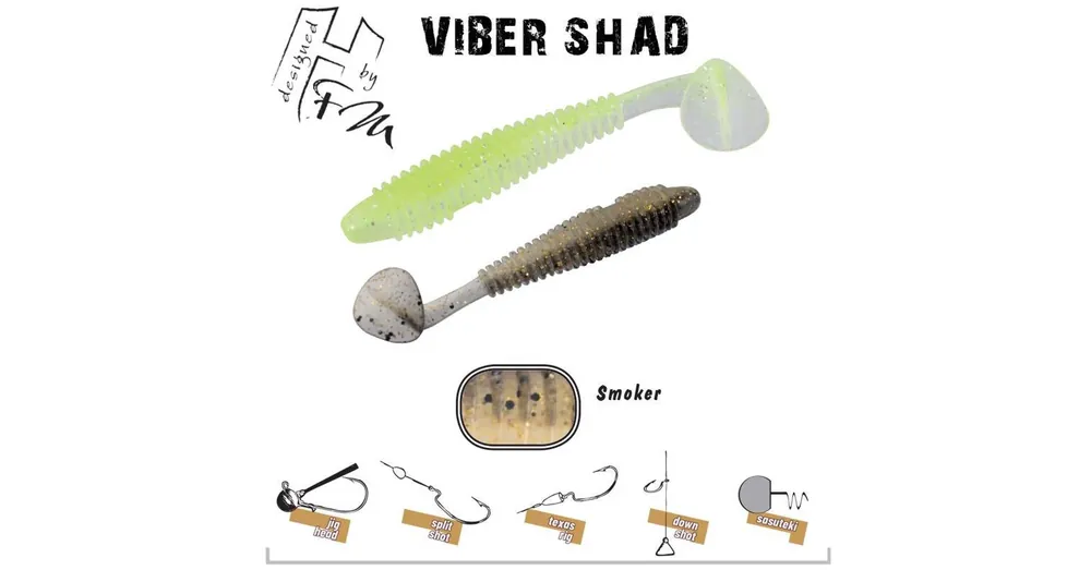 Exclusieve Aanbieding Herakles Viber Shad 3,8" 9,7cm Smoker gumihal 7 db/csg