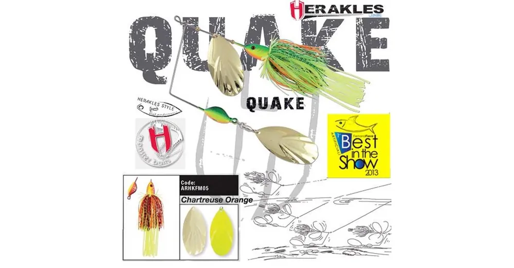 Populair Herakles Spinnerbait Quake 1 1/2oz 42gr Chartreuse/Orange műcsali