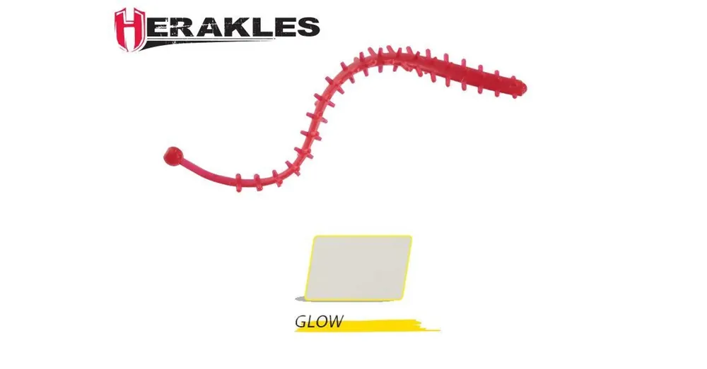 Herakles Tremors Worm 6,8cm Glow lágy műcsali 8 db/csg Gecertificeerd