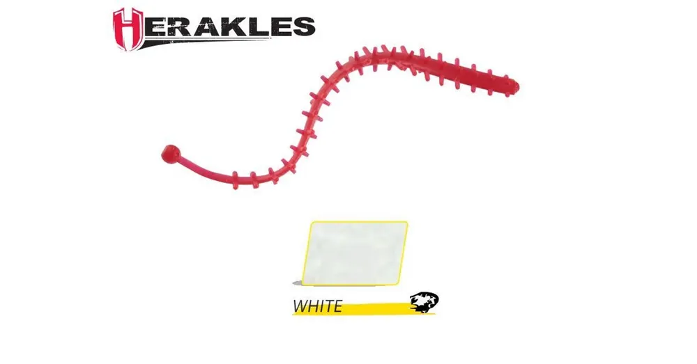 Herakles Tremors Worm 6,8cm White lágy műcsali 8 db/csg Alleen Vandaag