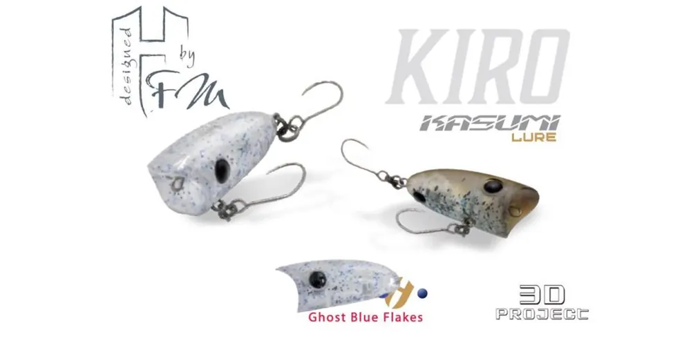 Beperkt Aanbod Herakles Popper Area Kiro F 2,7cm 1,8gr Ghost Blue Flakes wobbler