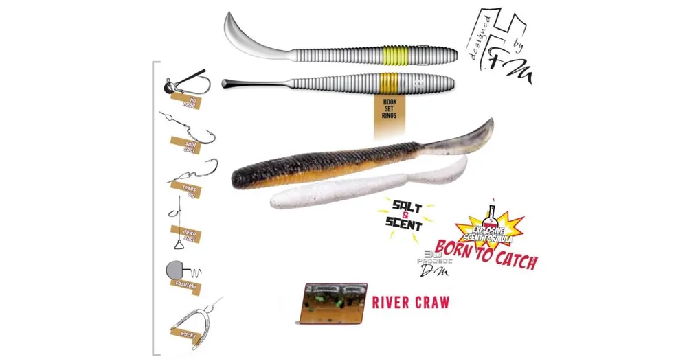 Korting Herakles Leftail Worm 4,8" 12cm River Craw lágy műcsali 10 db/csg