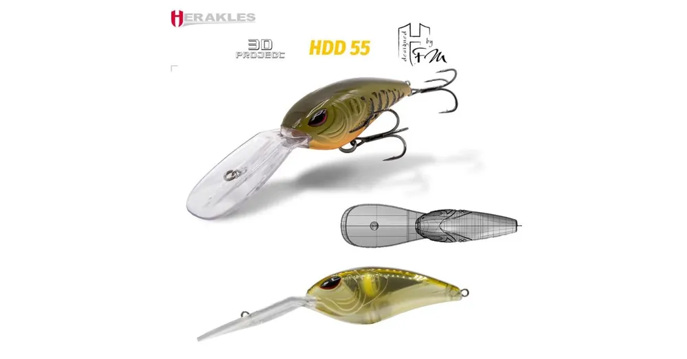 Herakles HDD 55F 7,0cm 27gr Ayu Laminated wobbler Lage Prijs