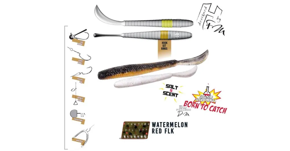 Exclusieve Aanbieding Herakles Leftail Worm 3,4" 8,6cm Watermelon Red Flakes lágy műcsali 10 db/csg