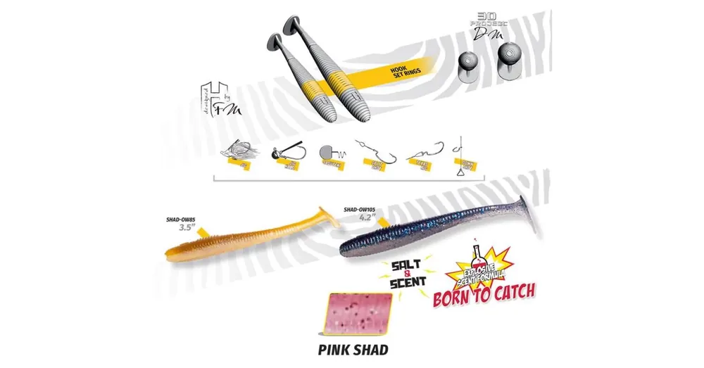 Herakles Shad-OW85 3,5" 8,9cm Pink Shad gumihal 10 db/csg Meest Verkocht