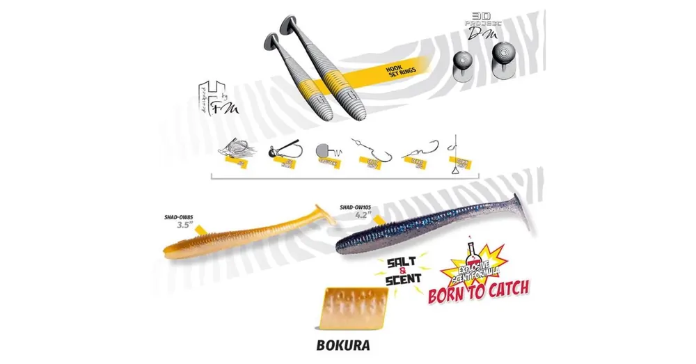 Gecertificeerd Herakles Shad-OW85 3,5" 8,9cm Bokura gumihal 10 db/csg