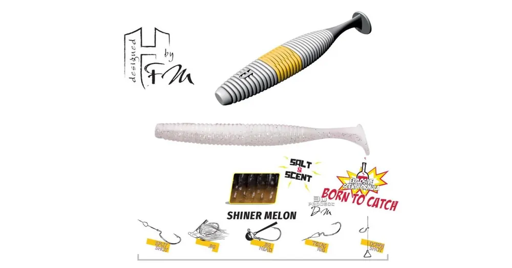 Herakles Fat Shad-OW105 4,2" 10,5cm Shiner Melon gumihal 6 db/csg Must-Have