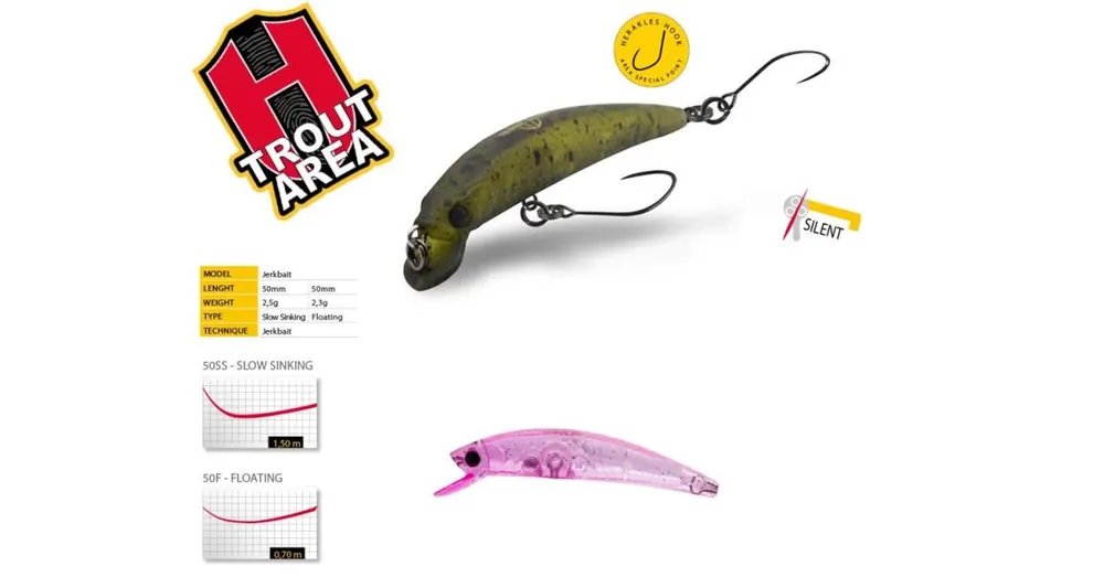 Actieprijs Herakles Teser 50F 5,0cm 2,3gr Ghost Chic wobbler