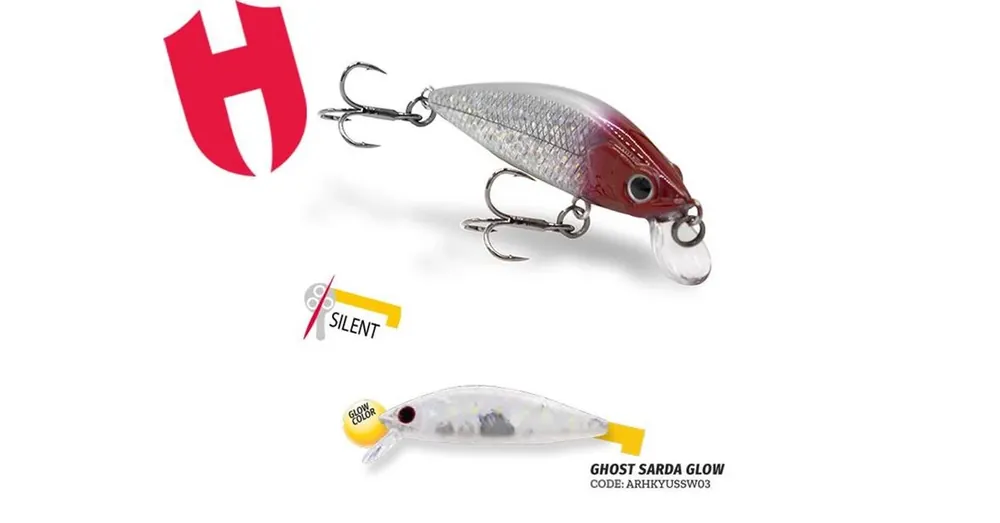 Laatste Versie Herakles Yume 50S SW 5cm 4,3gr Ghost Sarda Glow wobbler