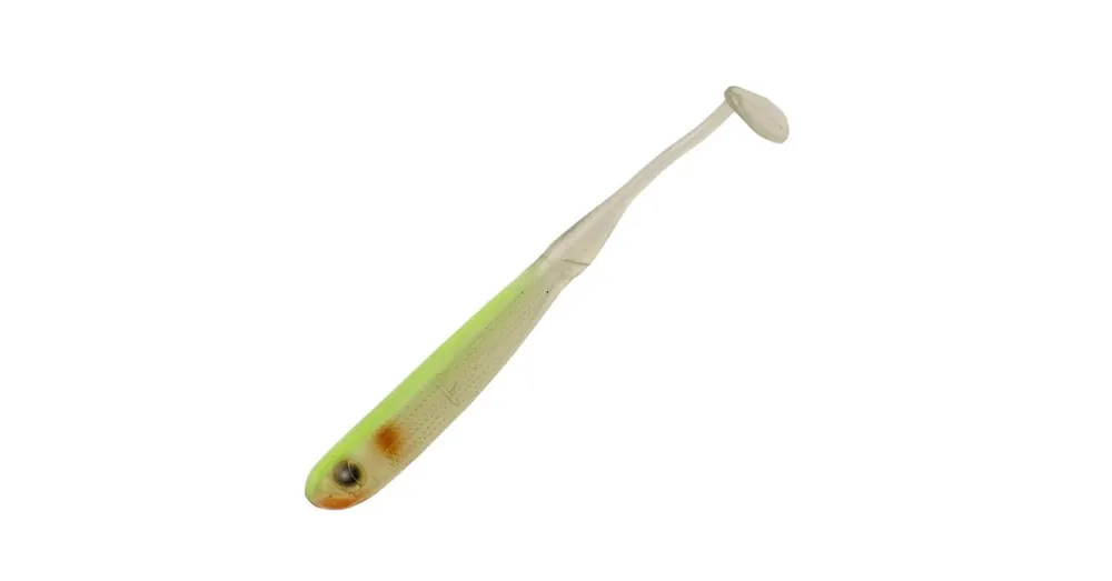 Populair Tiemco PDL Super Tail Eco 3" 7,6cm Crystal Chartreuse gumihal 6 db/csg