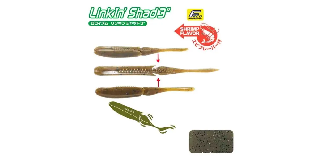 Koopje Tiemco Linkin Shad 3" 7,6cm Color 160 gumihal 9 db/csg