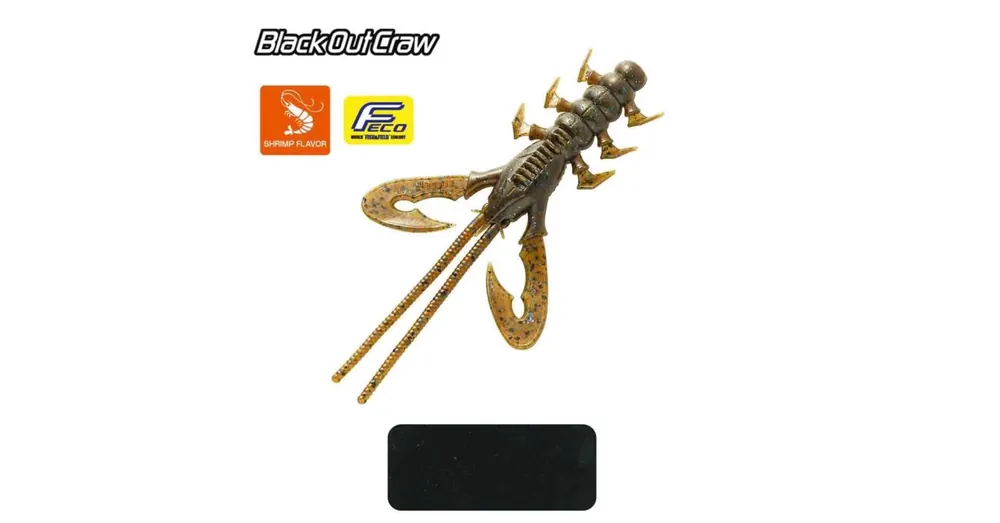 Tiemco Black Out Craw 4" 10cm Color 000 lágy műcsali 6 db/csg Koopje