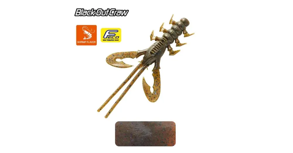 Tiemco Black Out Craw 4" 10cm Color 133 lágy műcsali 6 db/csg Rechtstreeks Van De Fabrikant