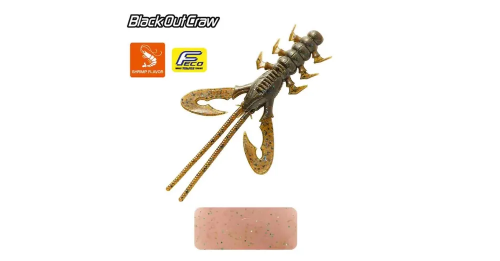 Tiemco Black Out Craw 4" 10cm Color 155 lágy műcsali 6 db/csg Laatste Versie