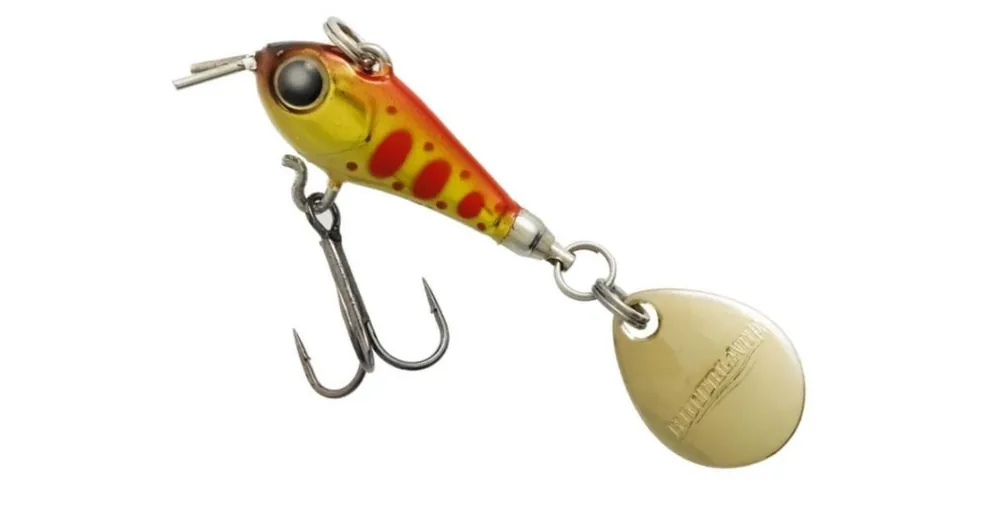 Direct Verzonden Tiemco Riot Blade S 20mm 5g 101 Holo Red Gold Yamame spinnertail