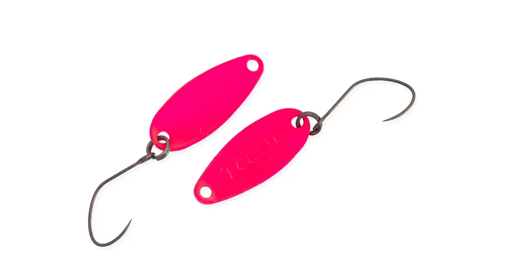Finale Uitverkoop Nories Masukuroto Teach 20mm 0.5g 086 kanál villantó (Fluo Pink)