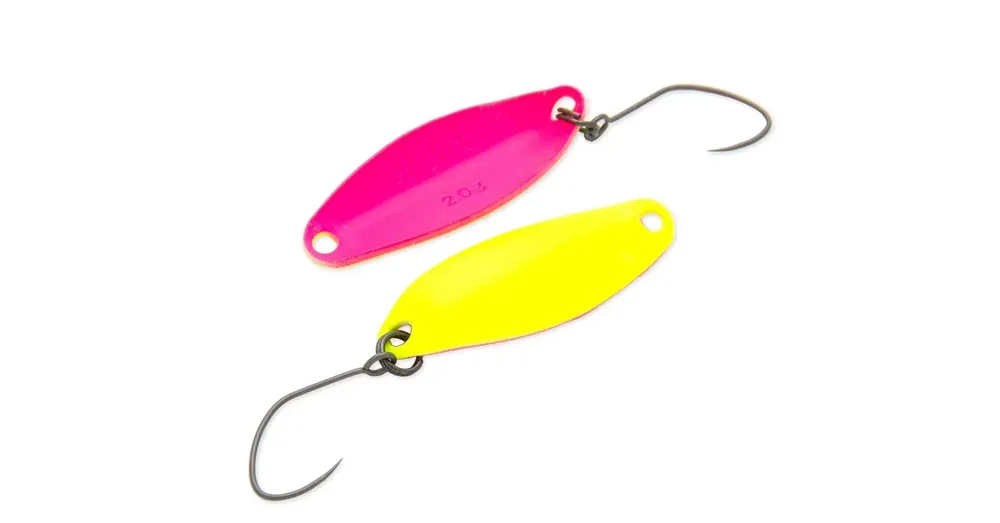 Premium Nories Masukuroto 32mm 2.0g 002 kanál villantó (Fluo-Gelb / Pink)