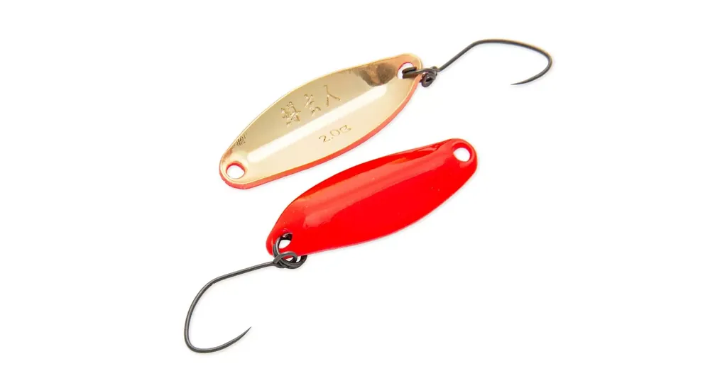 Direct Verzonden Nories Masukuroto 32mm 2.0g 001 kanál villantó (Fluo-Rot / Gold)