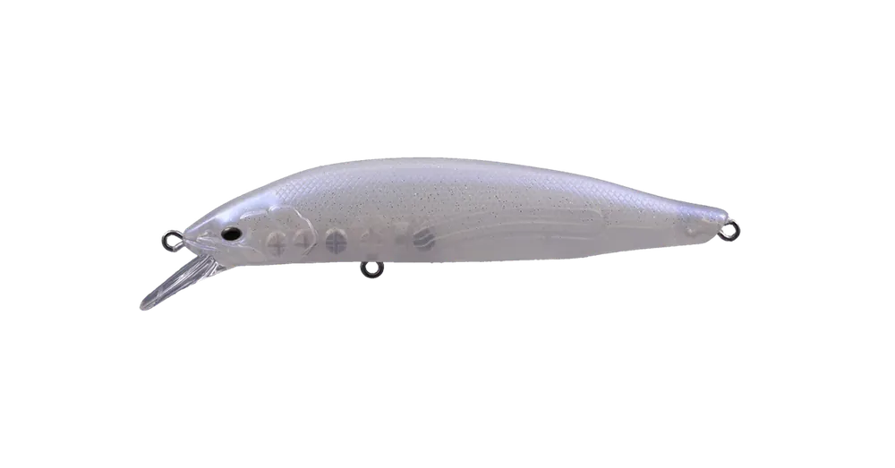 Flitsaanbieding Babyface M100SR-SP 100mm 13.5gr 12 Pearl White Silver Flake wobbler