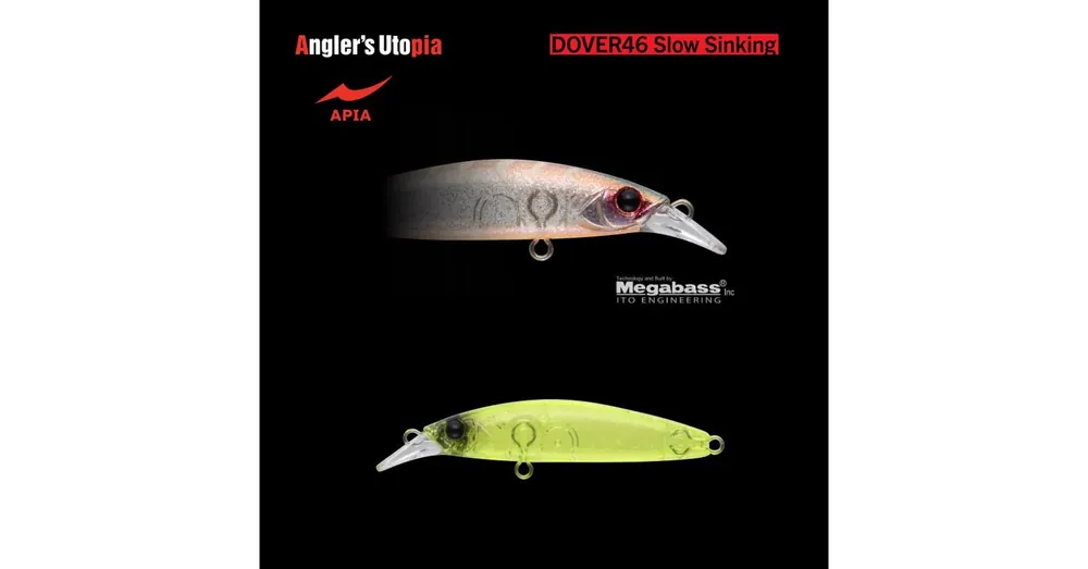 Dagaanbieding APIA DOVER 46 SLOW SINKING 46mm 2,3gr 04 Clear Chart Glitter wobbler