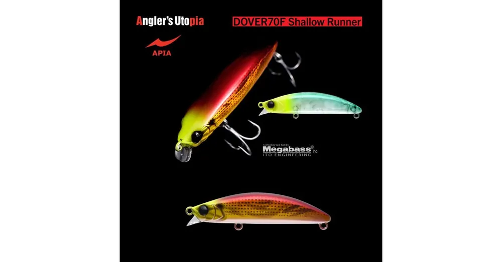 Betaalbaar APIA DOVER 70F SHALLOW RUNNER 70mm 8,5gr 01 Red Gold Konoshiro wobbler