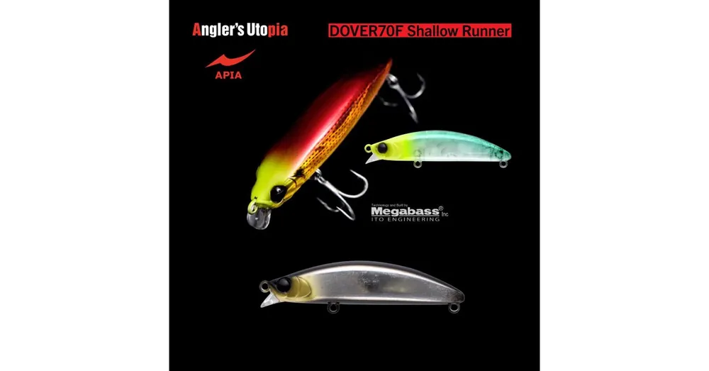 APIA DOVER 70F SHALLOW RUNNER 70mm 8,5gr 13 Black Silver wobbler Flitsaanbieding