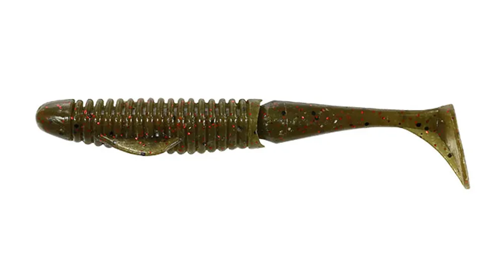 Duo Realis Boostar Wake 5" 12.7cm F018 Green Pumkin Red Flake lágy gumicsali Laatste Versie