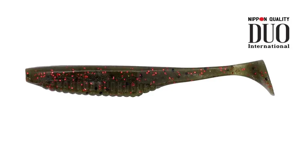 Merkproduct Duo Realis Versa Shad 3" 7,6cm F018 Green Pumpkin Red Flake plasztik csali