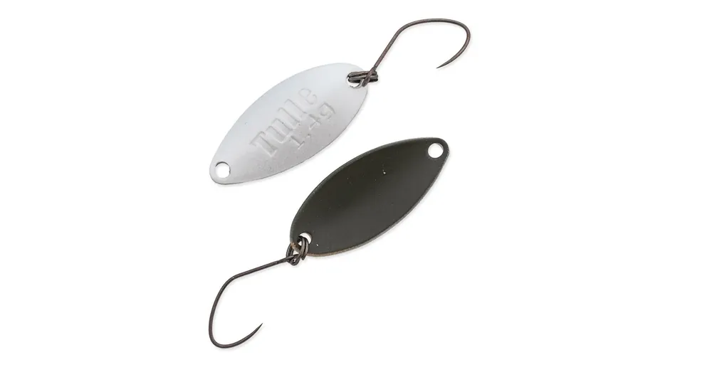 Gereduceerde Prijs Nories Masukuroto Tulle 27mm 1.8g 015 kanál villantó (Weiss / Schwarz)