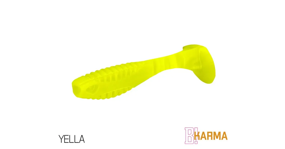 Fabrieksprijs Delphin KARMA UVs 5db 10cm YELLA gumihal