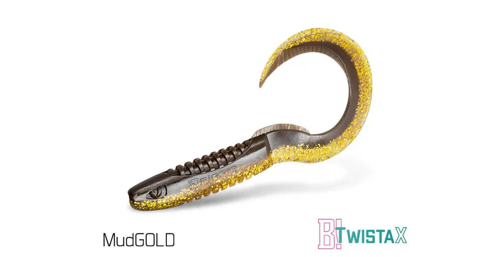 Lage Kosten Delphin TwistaX Eeltail UVs 5db 15cm MudGOLD gumihal