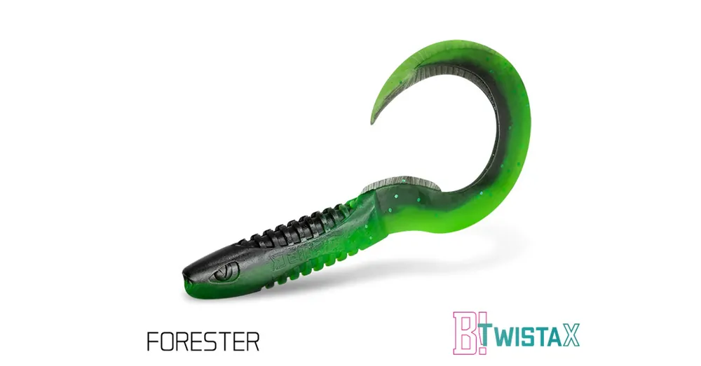 Delphin TwistaX Eeltail UVs 5db 6cm FORESTER gumihal Finale Uitverkoop
