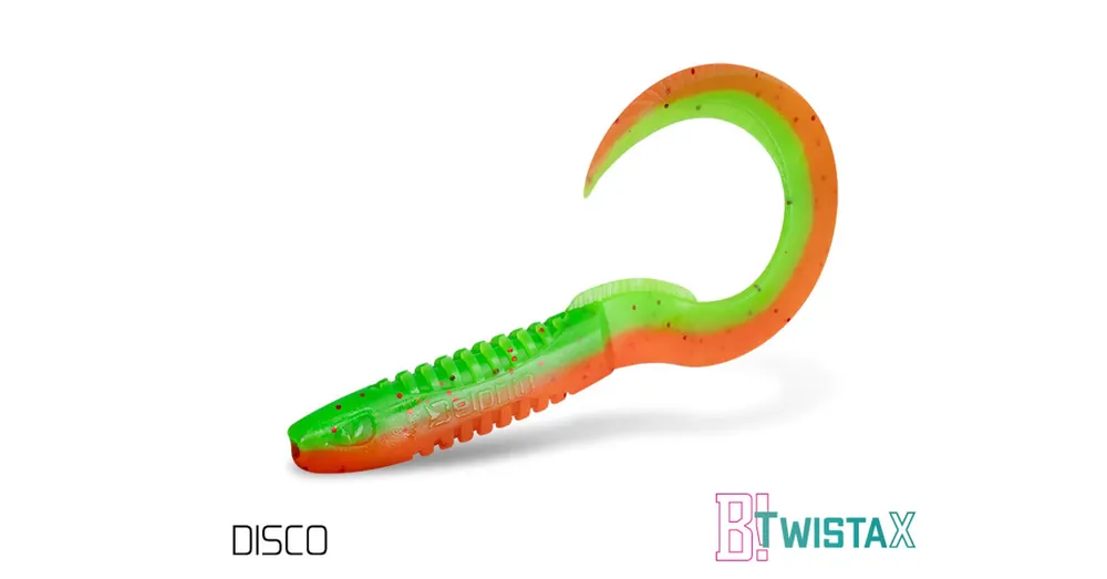 Delphin TwistaX Eeltail UVs 6x 5db 6cm DISCO Duopack box Lage Prijs