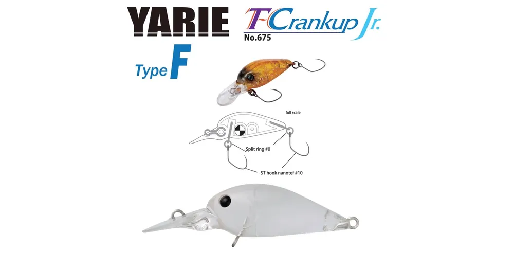 Yarie T-Crankup JR 675 Type F 28mm 1.8gr C1 Clear wobbler Alleen Vandaag