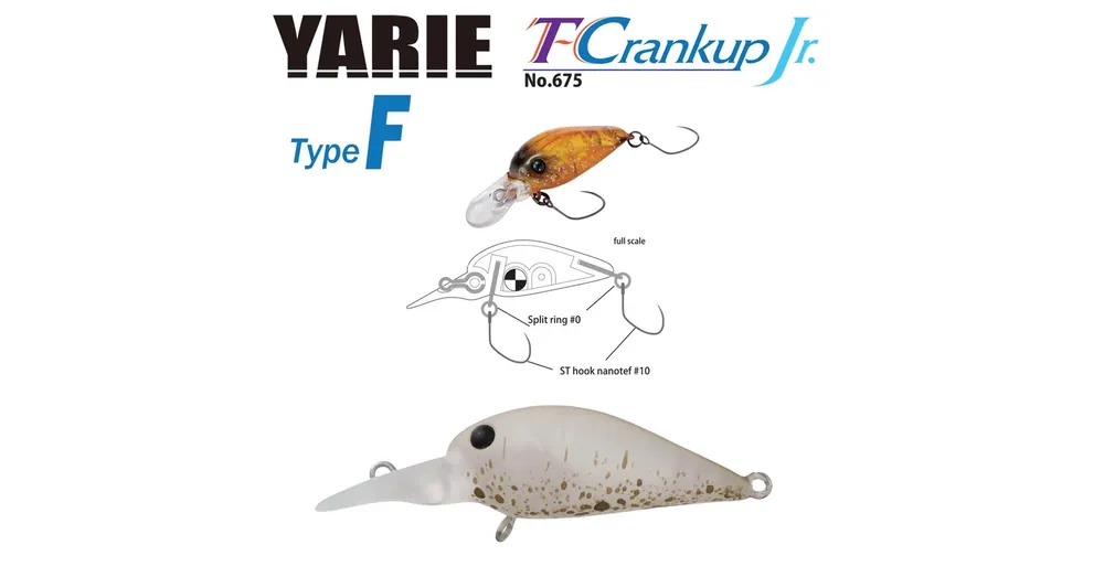 Lage Kosten Yarie T-Crankup JR 675 Type F 28mm 1.8gr C3 Akayari wobbler