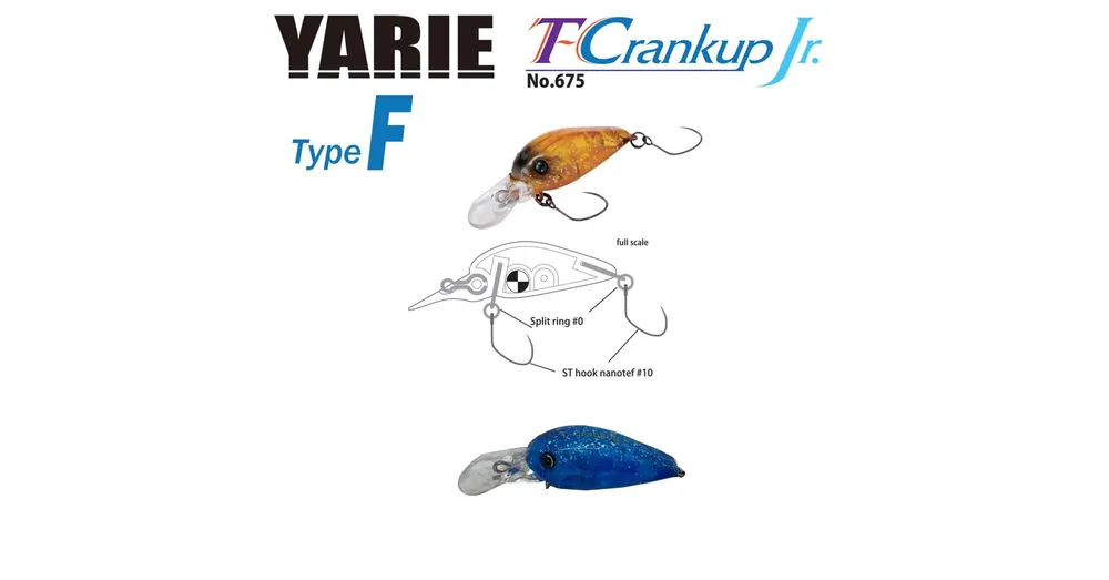Actieprijs Yarie T-Crankup JR 675 Type F 28mm 1.8gr C32 IT Blue wobbler
