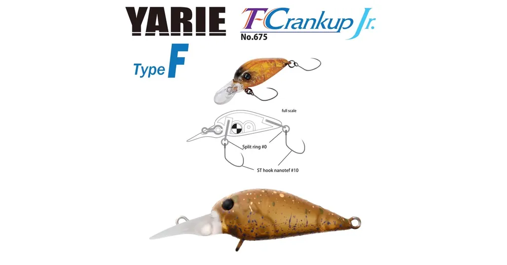 Finale Uitverkoop Yarie T-Crankup JR 675 Type F 28mm 1.8gr C5 Mastupele wobbler