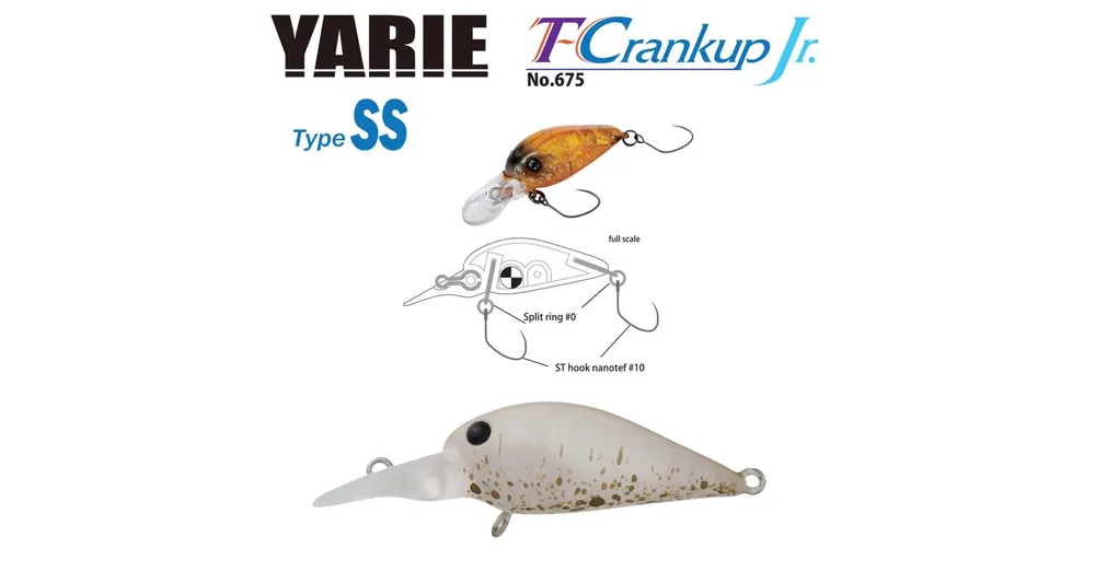 Yarie T-Crankup JR 675 Type SS 28mm 2.1gr C3 Akayari wobbler Betrouwbaar
