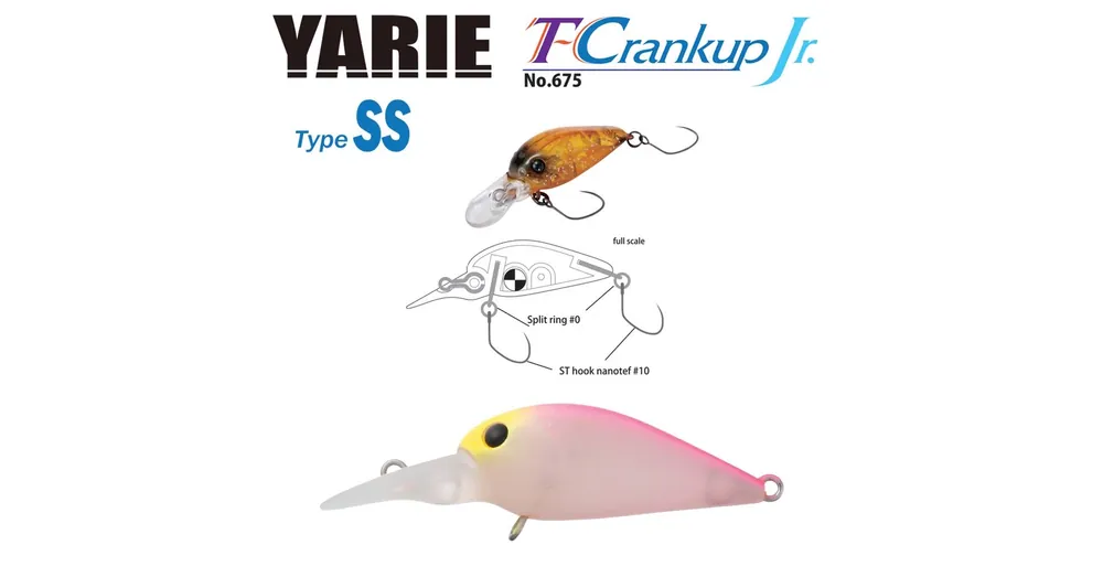 Yarie T-Crankup JR 675 Type SS 28mm 2.1gr C4 Stubakihime wobbler Korting