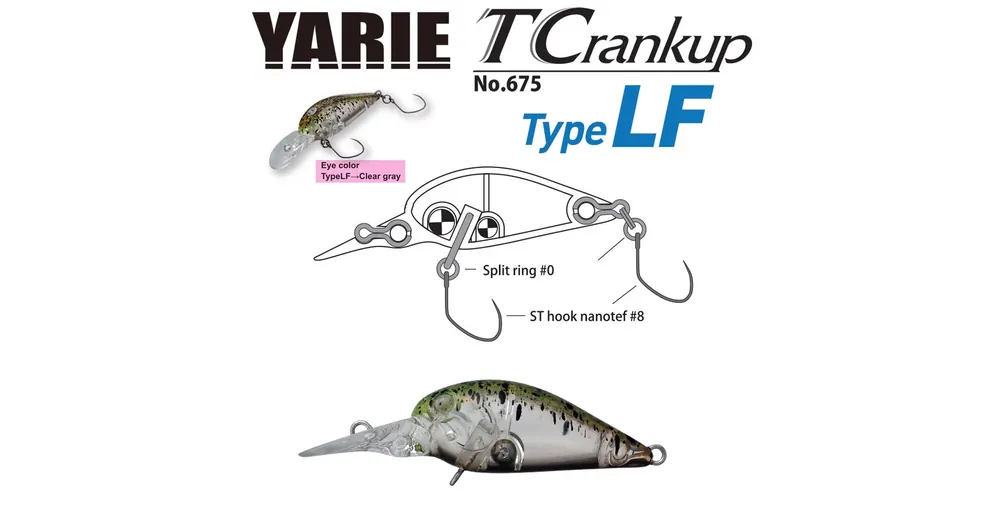 Yarie T-Crankup 675 Type LF 35mm 2.6gr C10 Kyoushyu Chart wobbler Populair