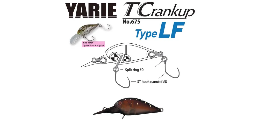 Yarie T-Crankup 675 Type LF 35mm 2.6gr C12 Teisastu wobbler Uitverkoop