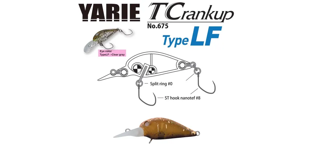 Weekendaanbieding Yarie T-Crankup 675 Type LF 35mm 2.6gr C5 Mastupelle wobbler