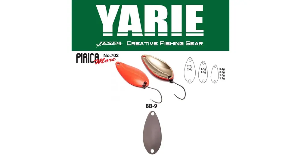 Direct Beschikbaar Yarie 702 Pirica More 1,0gr BB9 Rust kanál villantó