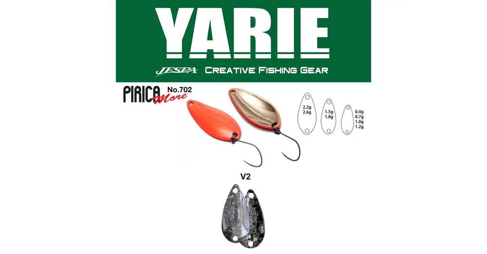 Direct Beschikbaar Yarie 702 Pirica More 1,0gr V2 Naive Silver kanál villantó