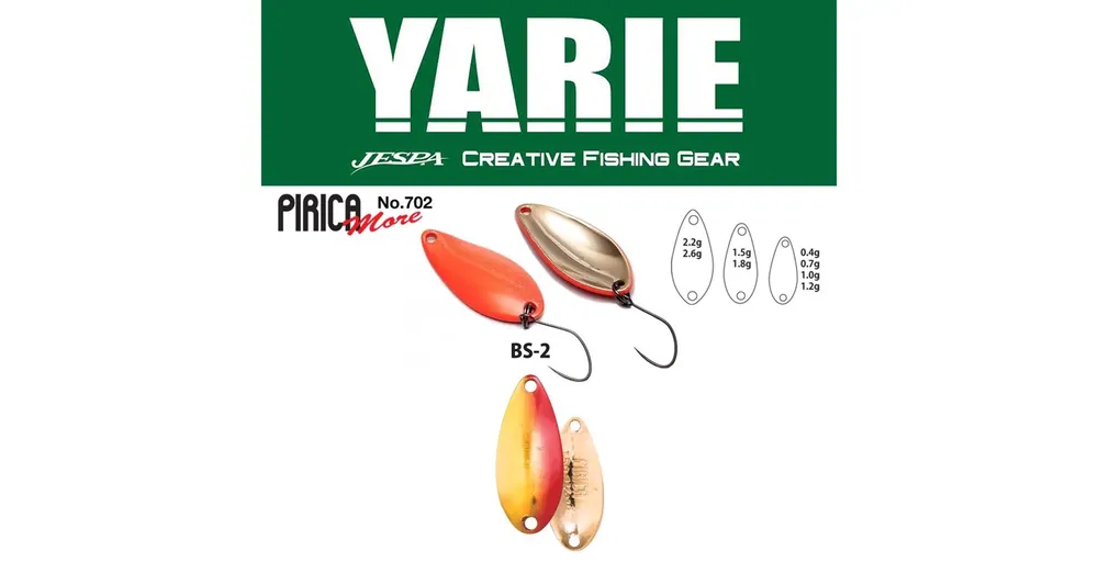 Yarie 702 Pirica More 1,5gr BS-2 Red/Gold kanál villantó Korting