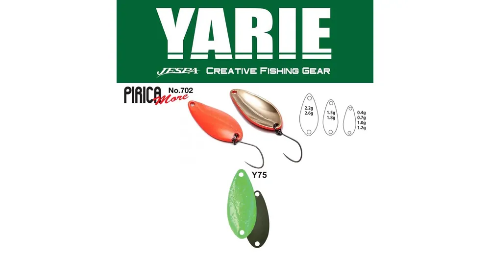 Hete Deal Yarie 702 Pirica More 1,5gr Y75 Green Hololumelume kanál villantó