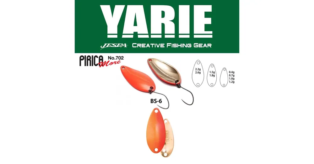 Nieuw Yarie 702 Pirica More 1,8gr BS-6 Candy Orange kanál villantó